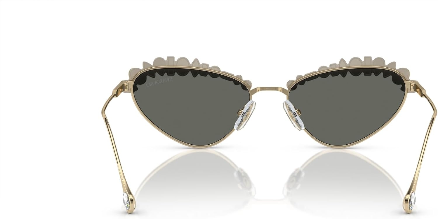 image:imageSwarovski womens Sk7009 Oval SunglassesPale GoldBrown Mirrored Gold