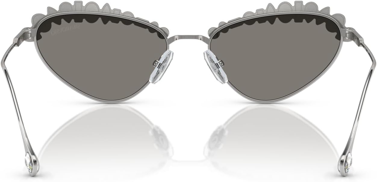 image:imageSwarovski womens Sk7009 Oval SunglassesSilverLight Grey Mirrored Silver
