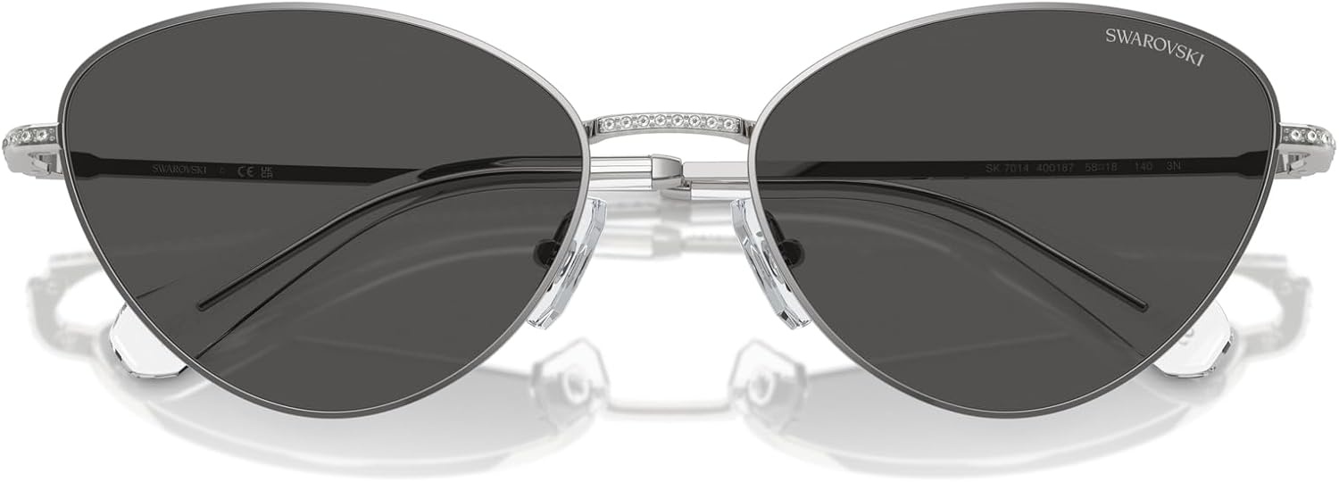 image:imageSwarovski womens Sk7014 Cat Eye SunglassesTransparent Dark Grey to ClearGradient Grey