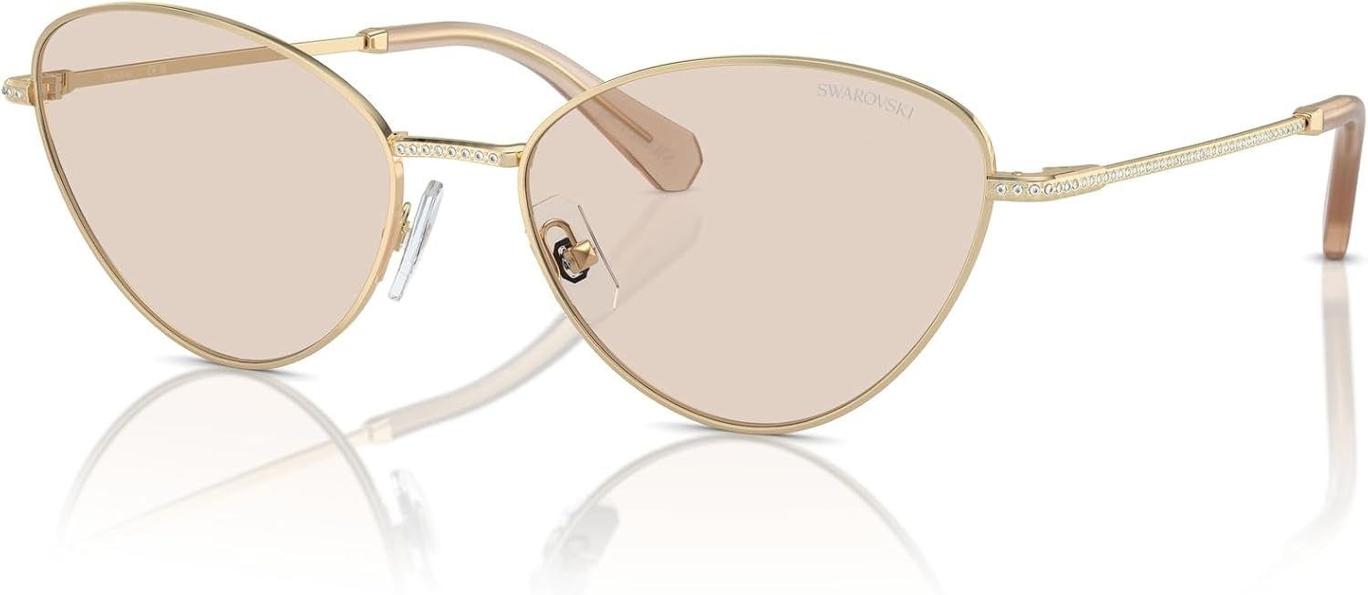 image:imageSwarovski womens Sk7014 Cat Eye SunglassesTransparent Pink to ClearGradient Violet