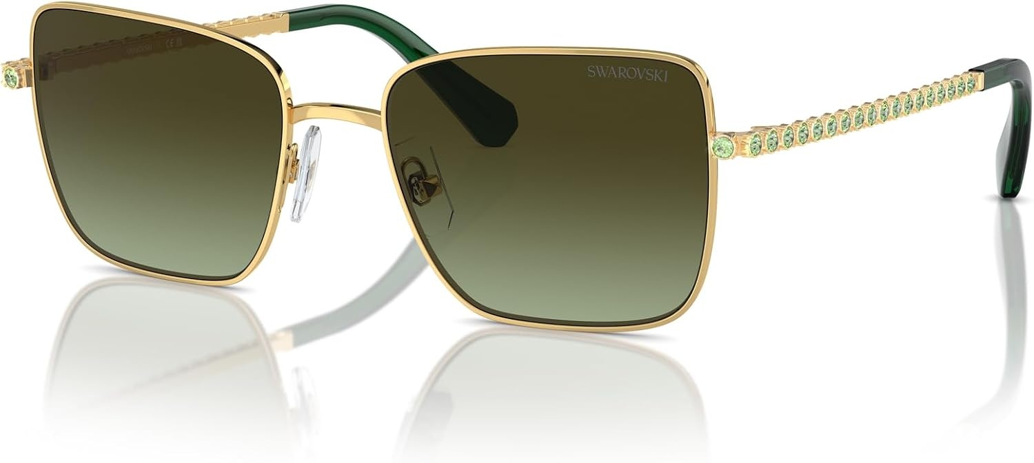 image:imageSwarovski womens Sk7015 Square SunglassesHavanaDark Brown