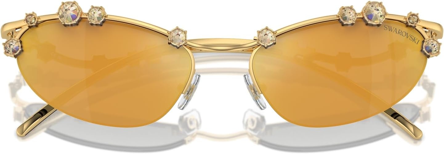 image:imageSwarovski womens Sk7016 Cat Eye SunglassesBlackDark Grey