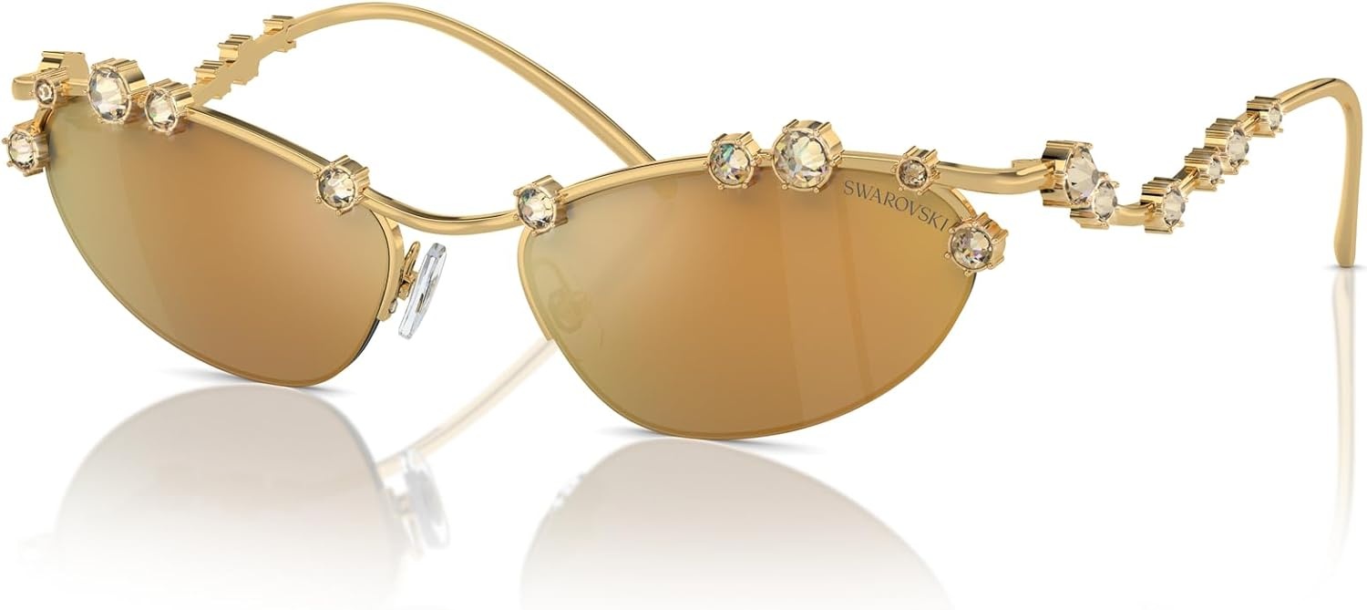 image:imageSwarovski womens Sk7016 Cat Eye SunglassesBlackDark Grey