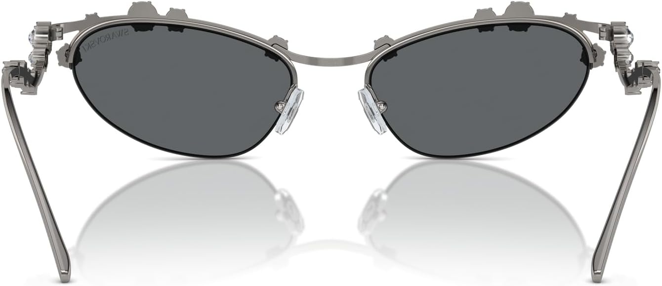 image:imageSwarovski womens Sk7016 Cat Eye SunglassesBlackDark Grey Polarized