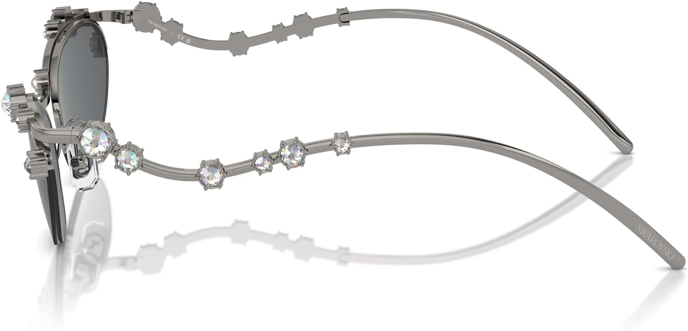 image:imageSwarovski womens Sk7016 Cat Eye SunglassesBlackDark Grey Polarized