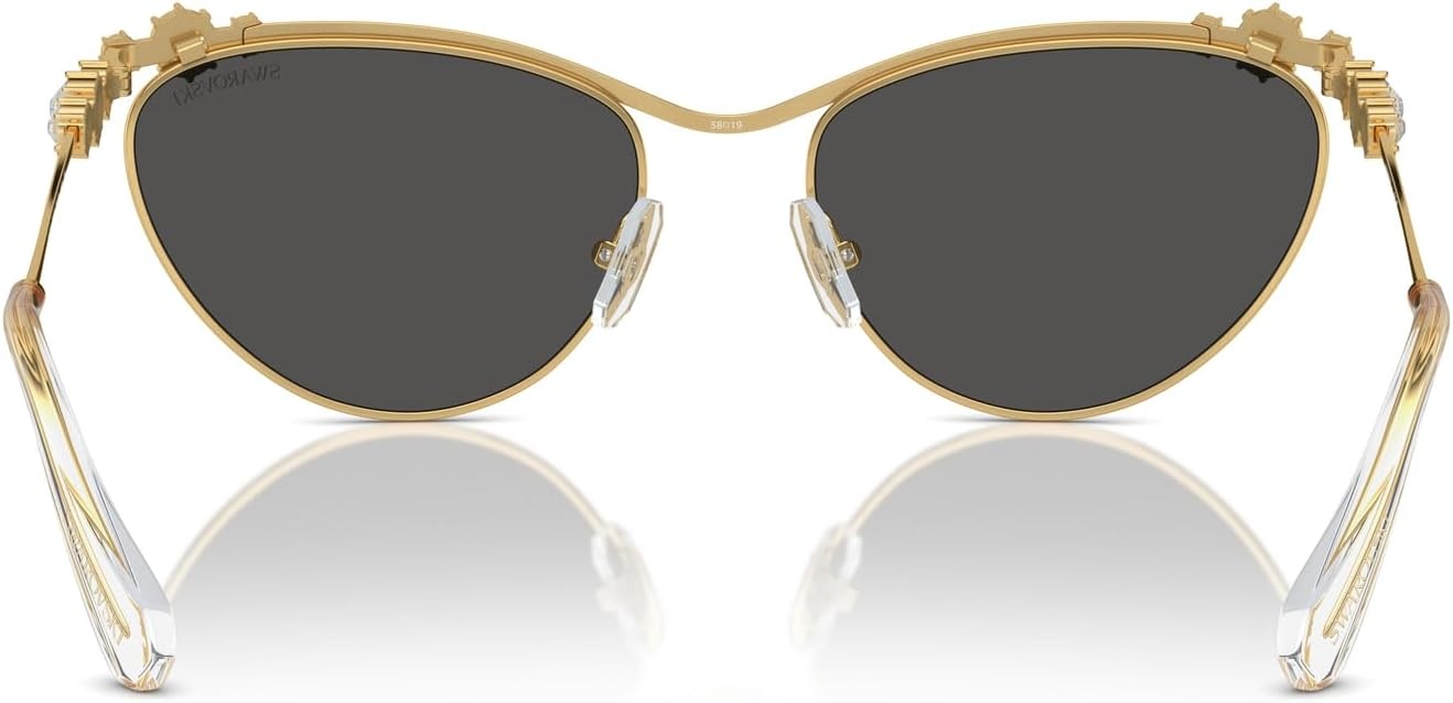 image:imageSwarovski womens Sk7017 Cat Eye SunglassesGoldDark Grey