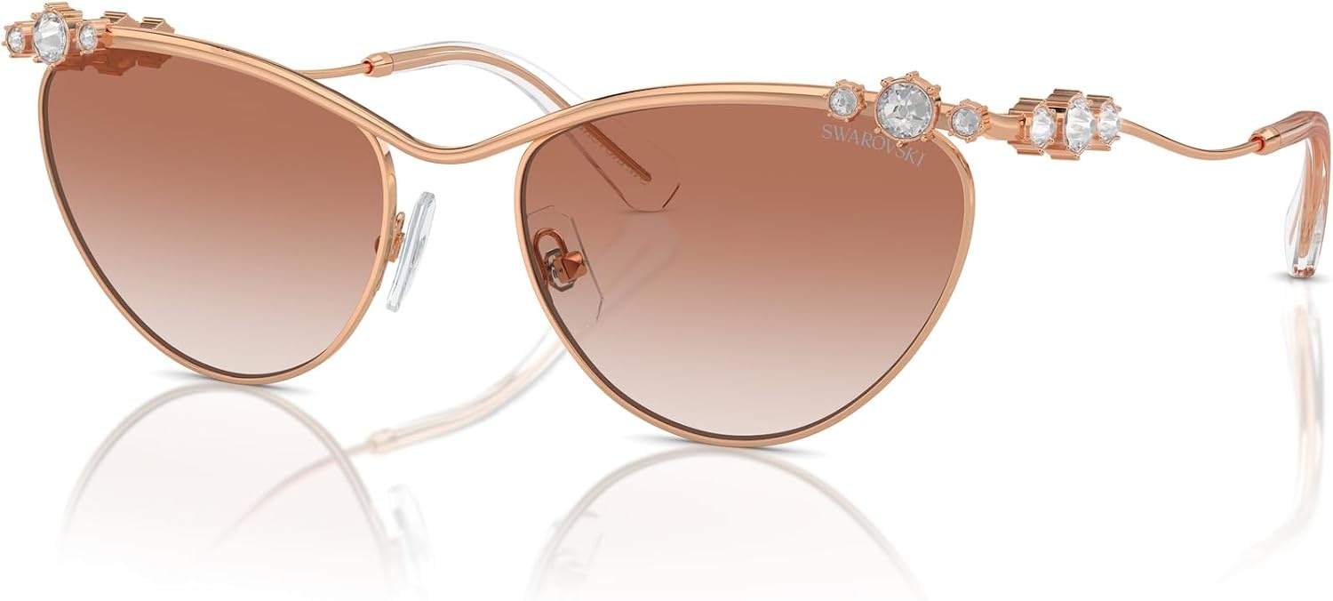 image:imageSwarovski womens Sk7017 Cat Eye SunglassesRose GoldGradient Pink
