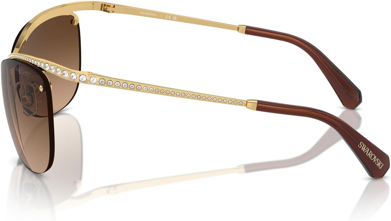image:imageSwarovski womens Sk7018 Square SunglassesGoldGradient Brown
