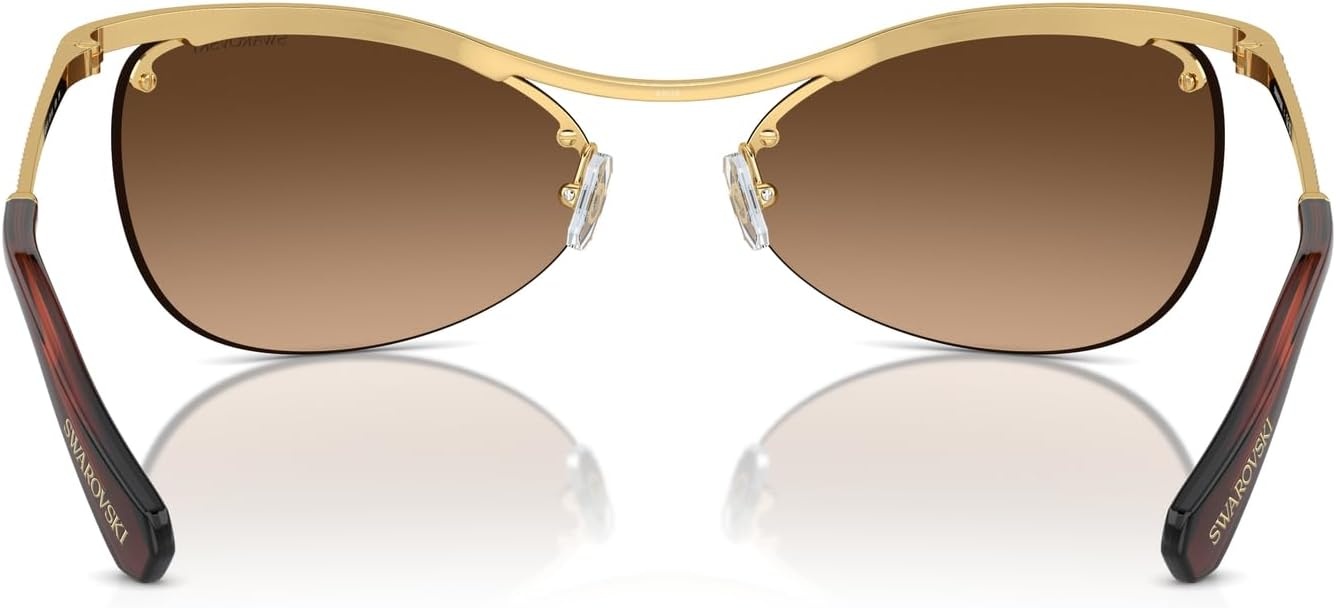 image:imageSwarovski womens Sk7018 Square SunglassesGoldGradient Brown