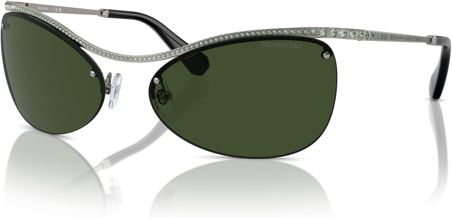 image:imageSwarovski womens Sk7018 Square SunglassesMedium HavanaDark Brown