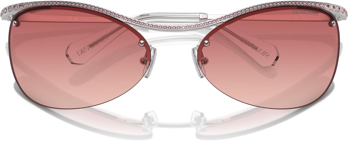 image:imageSwarovski womens Sk7018 Square SunglassesMilky GreenLight Blue Mirrored Green
