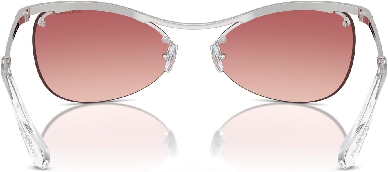 image:imageSwarovski womens Sk7018 Square SunglassesMilky GreenLight Blue Mirrored Green
