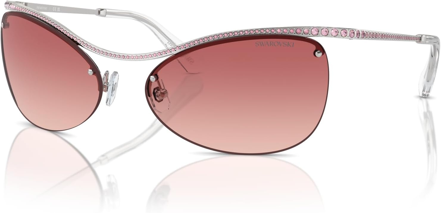 image:imageSwarovski womens Sk7018 Square SunglassesMilky GreenLight Blue Mirrored Green