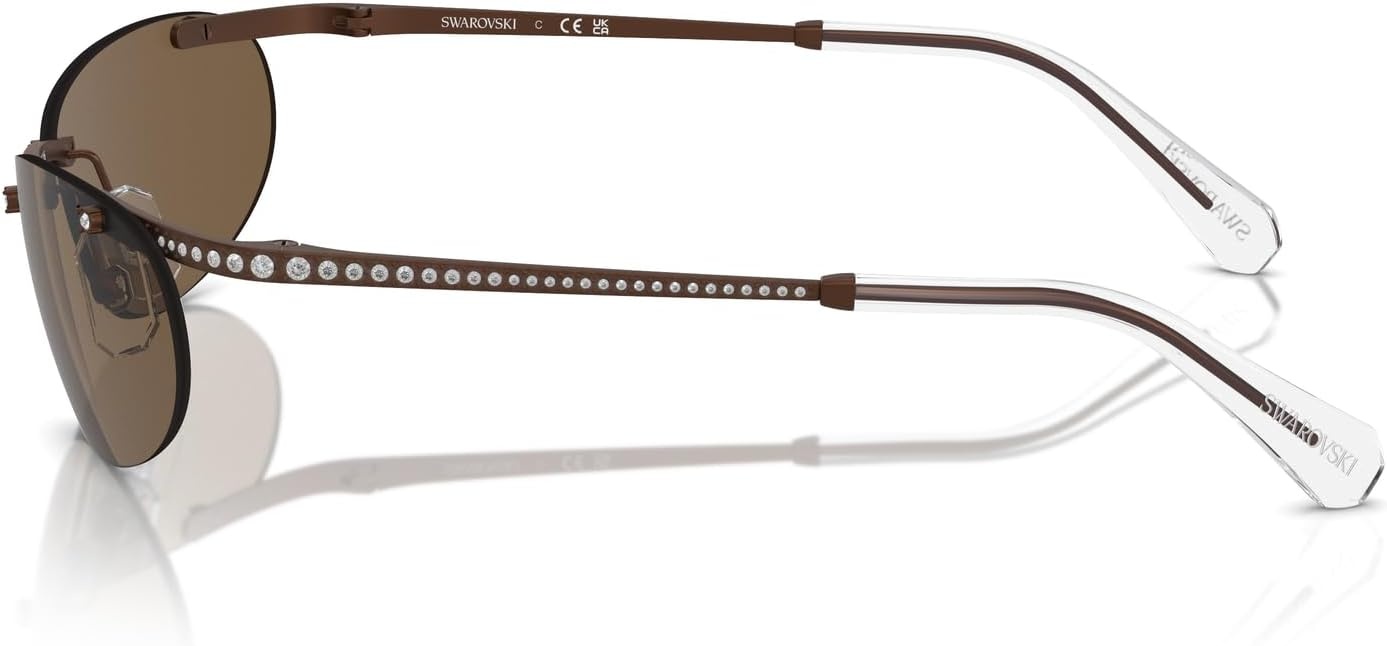 image:imageSwarovski womens Sk7019 Square SunglassesBlackDark Grey