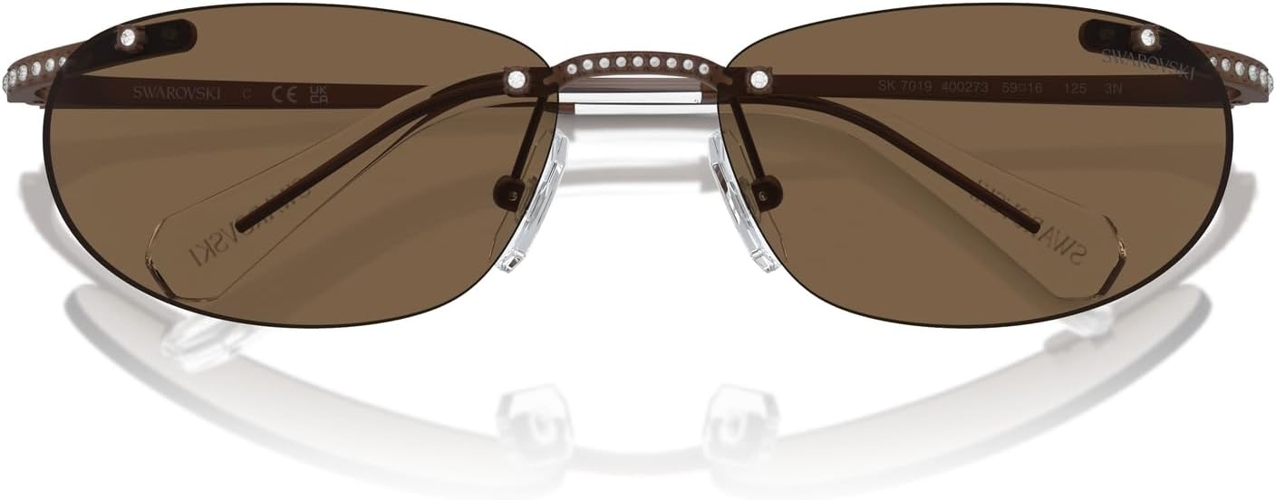 image:imageSwarovski womens Sk7019 Square SunglassesBlackDark Grey