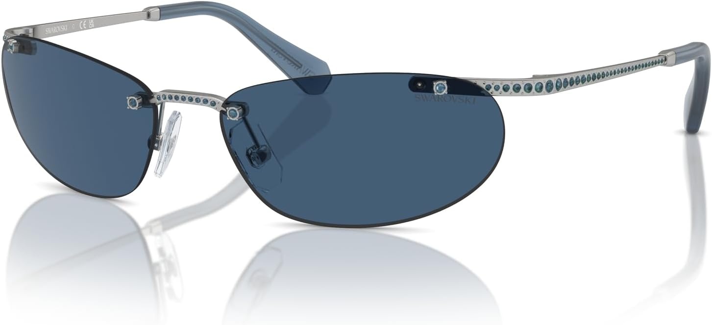 image:imageSwarovski womens Sk7019 Square SunglassesMedium HavanaDark Brown