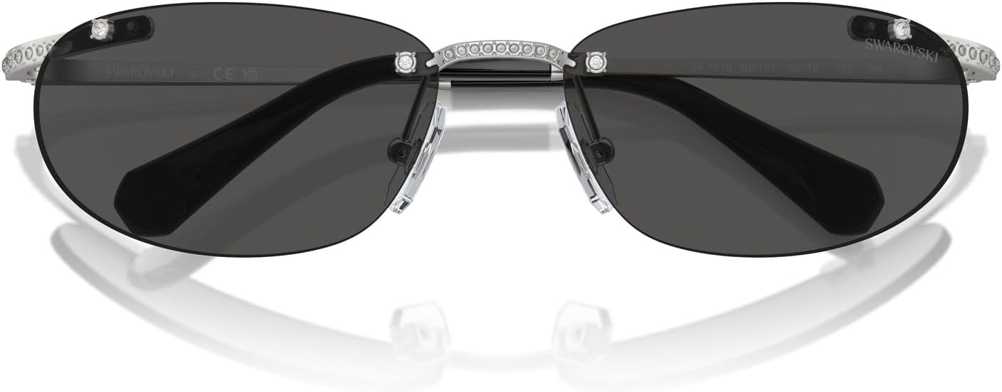 image:imageSwarovski womens Sk7019 Square SunglassesMilky PinkPink Mirrored Pink