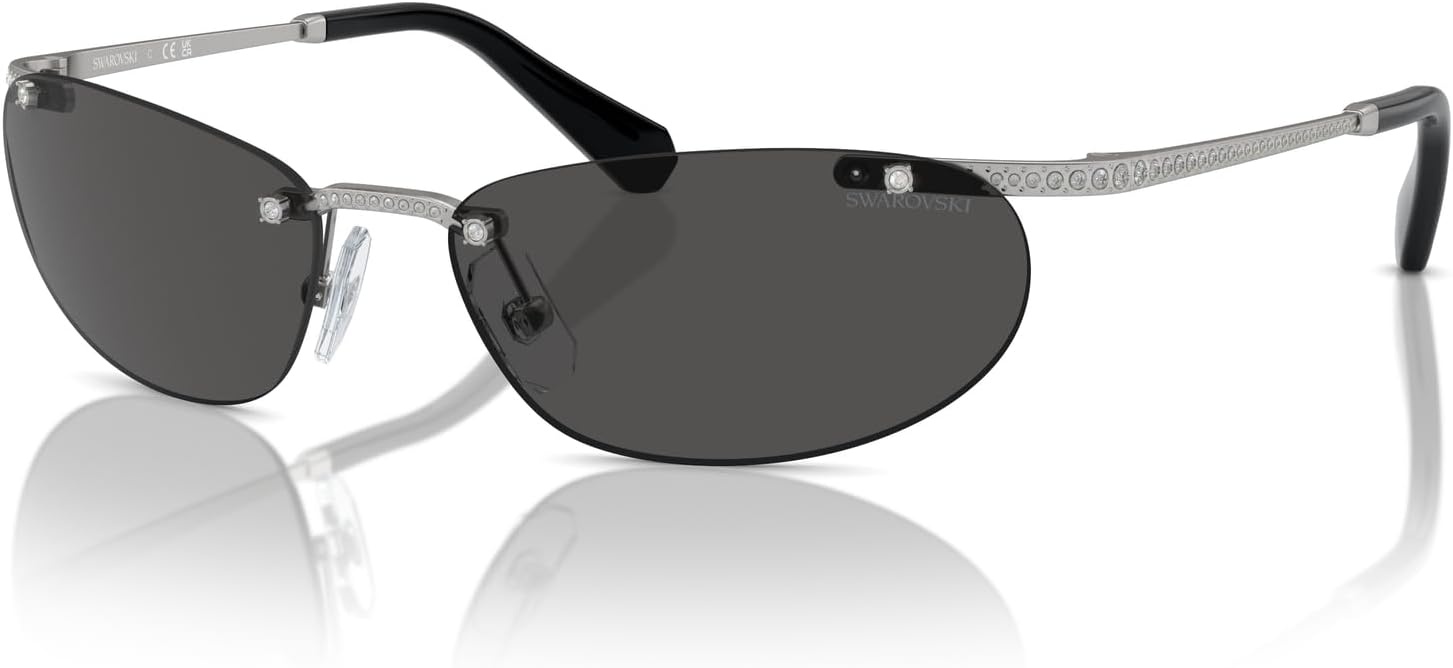 image:imageSwarovski womens Sk7019 Square SunglassesMilky PinkPink Mirrored Pink