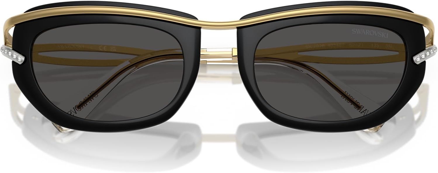 image:imageSwarovski womens Sk7026 Square SunglassesBlackDark Grey