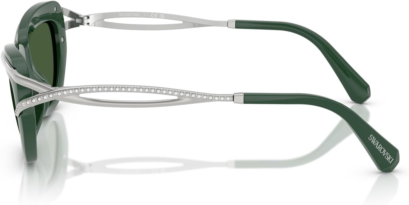 image:imageSwarovski womens Sk7026 Square SunglassesDark GreenDark Green