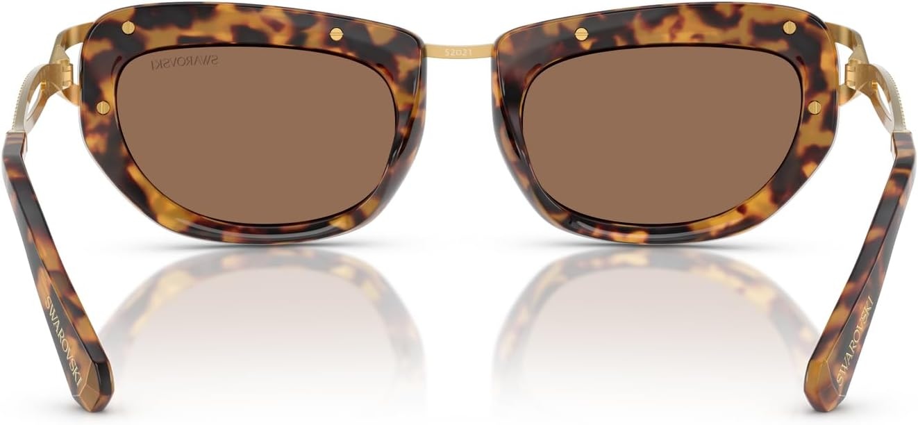 image:imageSwarovski womens Sk7026 Square SunglassesLight HavanaDark Brown