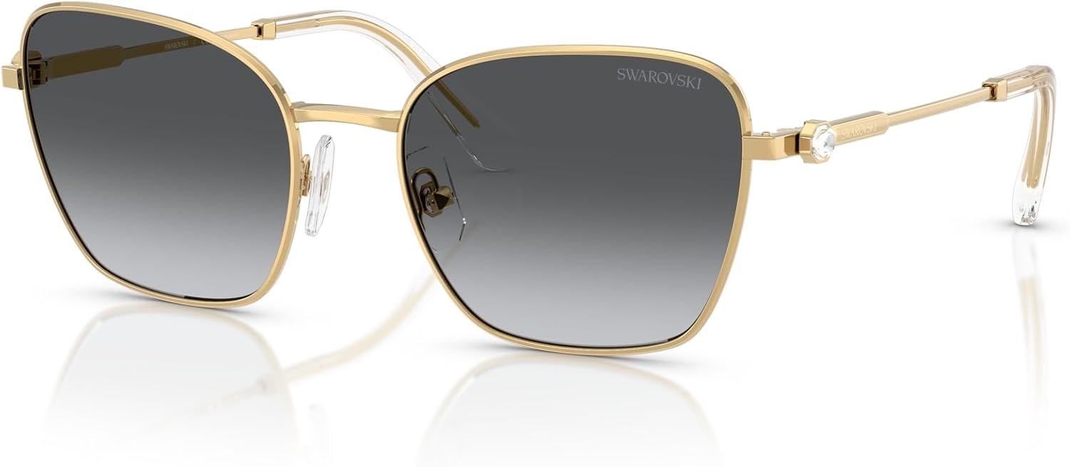 image:imageSwarovski womens Sk7029 Aviator SunglassesGoldGradient Grey Polarized