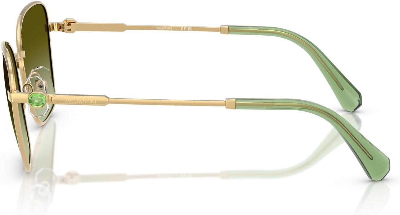image:imageSwarovski womens Sk7029 Aviator SunglassesGoldGreen Gradient Brown