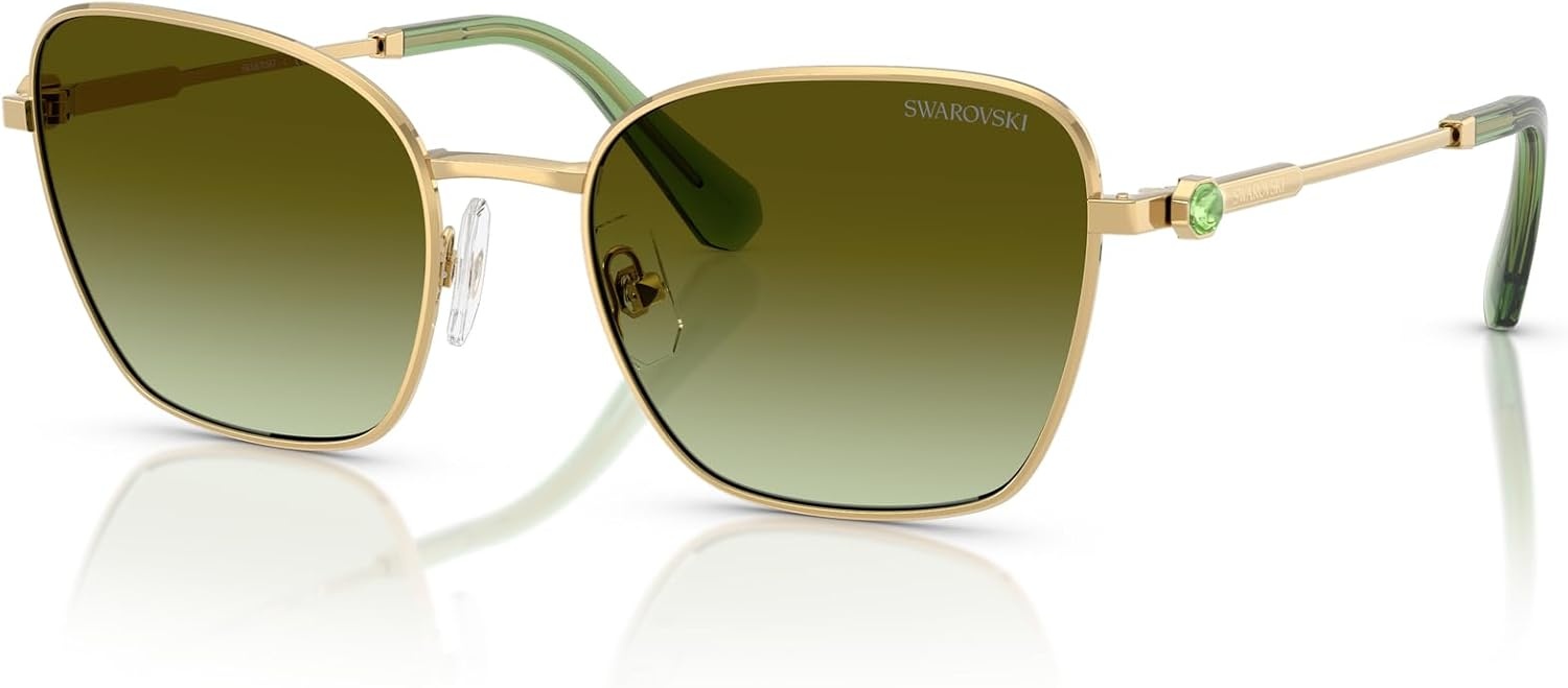 image:imageSwarovski womens Sk7029 Aviator SunglassesGoldGreen Gradient Brown