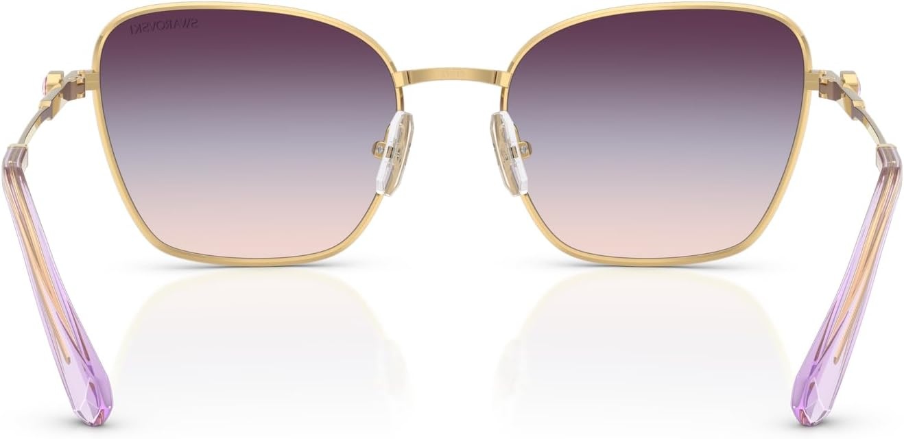 image:imageSwarovski womens Sk7029 Aviator SunglassesGoldTri Grad BrownBlueViolet