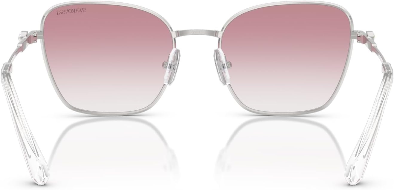 image:imageSwarovski womens Sk7029 Aviator SunglassesSilverClear Gradient Pink