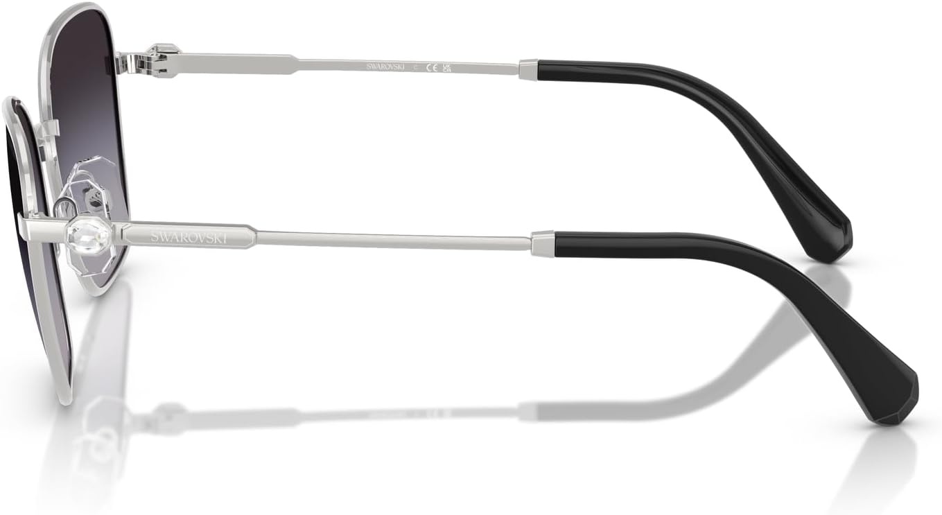 image:imageSwarovski womens Sk7029 Aviator SunglassesSilverGradient Grey
