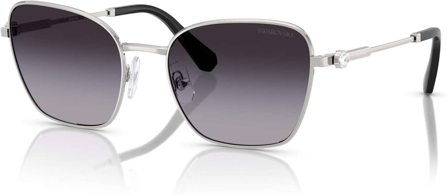 image:imageSwarovski womens Sk7029 Aviator SunglassesSilverGradient Grey