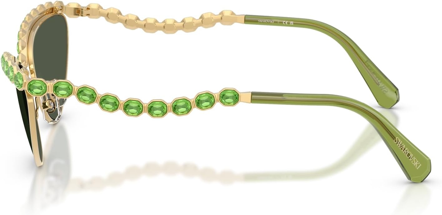 image:imageSwarovski womens Sk7030 Cat Eye SunglassesGoldLight Green
