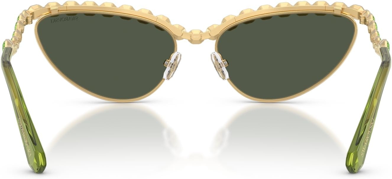 image:imageSwarovski womens Sk7030 Cat Eye SunglassesGoldLight Green