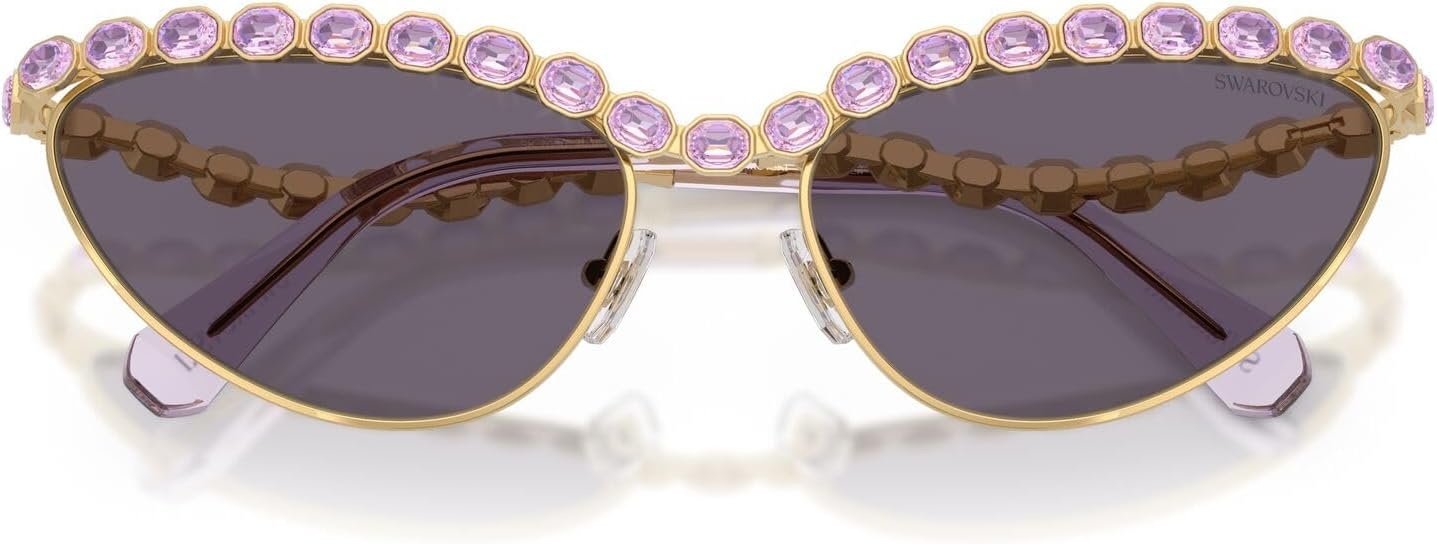 image:imageSwarovski womens Sk7030 Cat Eye SunglassesGoldViolet