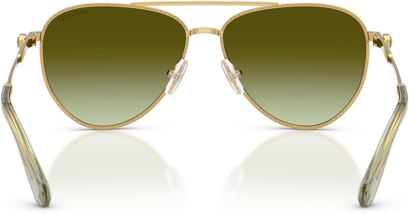 image:imageSwarovski womens Sk7031 Aviator SunglassesGoldGradient Brown