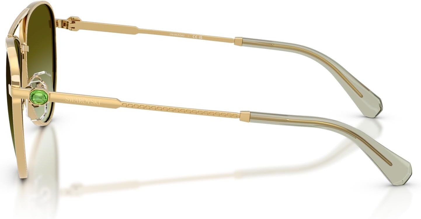 image:imageSwarovski womens Sk7031 Aviator SunglassesGoldGradient Brown