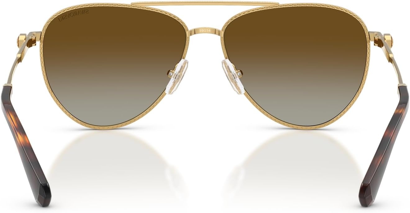image:imageSwarovski womens Sk7031 Aviator SunglassesGoldGradient Brown Polarized