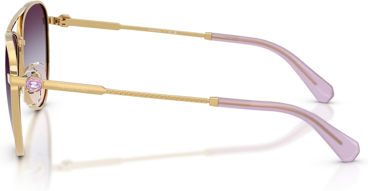 image:imageSwarovski womens Sk7031 Aviator SunglassesGoldTri Gradient Light BrownBlueViolet