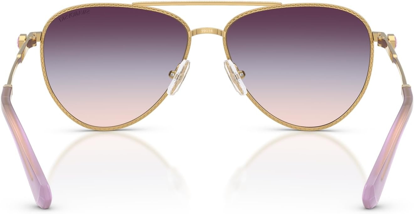 image:imageSwarovski womens Sk7031 Aviator SunglassesGoldTri Gradient Light BrownBlueViolet