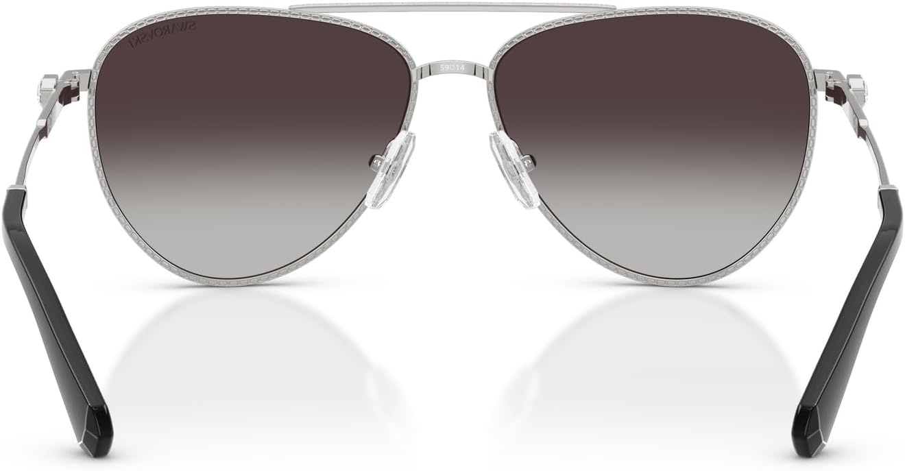 image:imageSwarovski womens Sk7031 Aviator SunglassesSilverGradient Grey