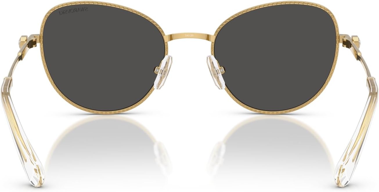 image:imageSwarovski womens Sk7032 Round SunglassesGoldDark Grey