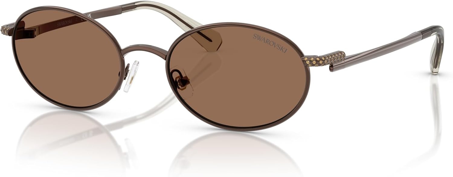 image:imageSwarovski womens Sk7033 Oval SunglassesBrownDark Brown