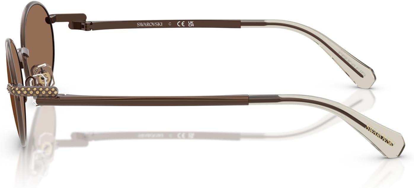 image:imageSwarovski womens Sk7033 Oval SunglassesBrownDark Brown