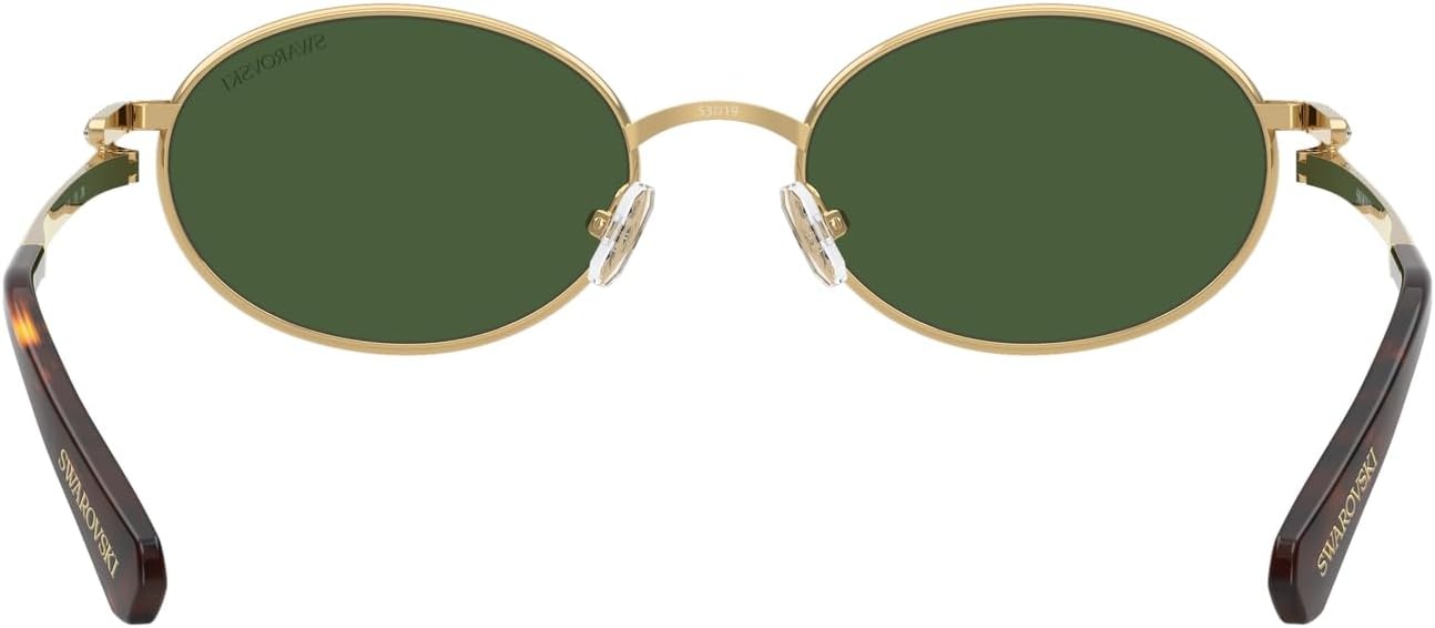 image:imageSwarovski womens Sk7033 Oval SunglassesGoldDark Green