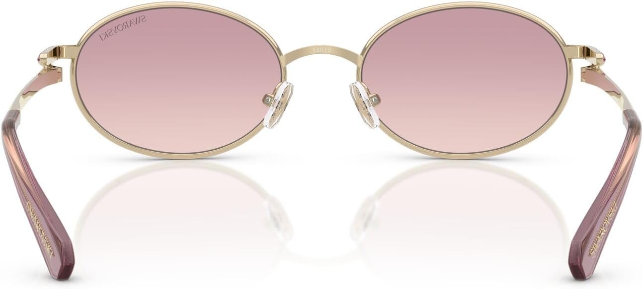 image:imageSwarovski womens Sk7033 Oval SunglassesPale GoldBrown Gradient Violet