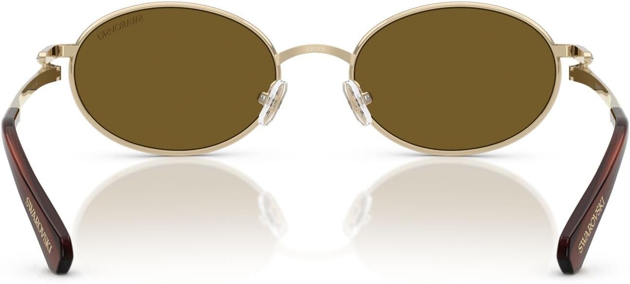 image:imageSwarovski womens Sk7033 Oval SunglassesPale GoldLight Brown