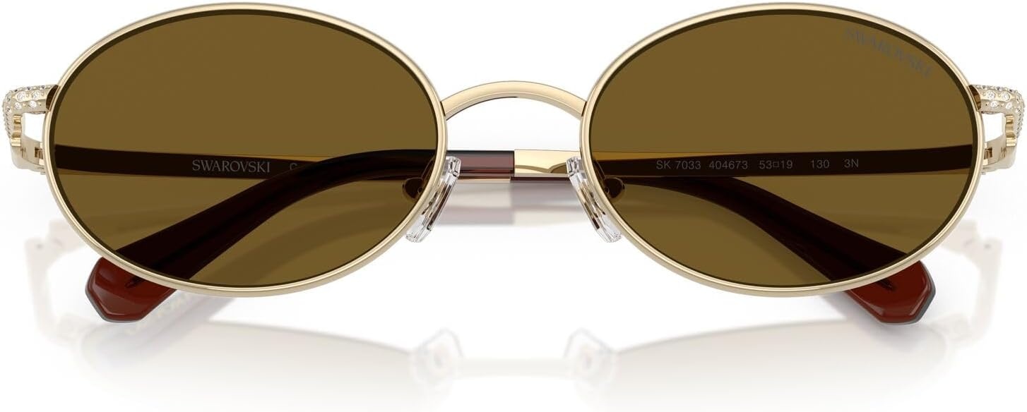 image:imageSwarovski womens Sk7033 Oval SunglassesPale GoldLight Brown
