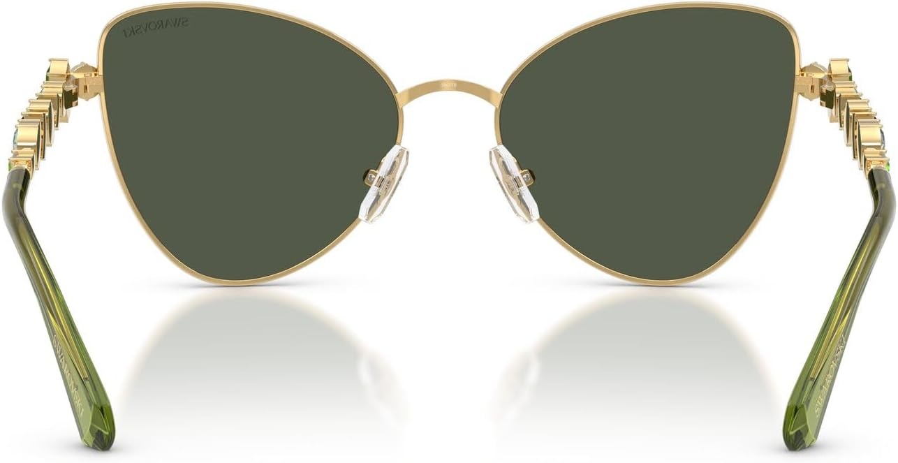 image:imageSwarovski womens Sk7034 Butterfly SunglassesGoldLight Green