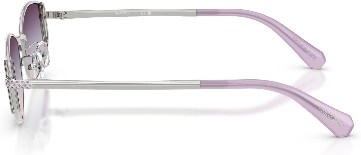 image:imageSwarovski womens Sk7035d Oval SunglassesSilverTri Gradient BrownBlueViolet